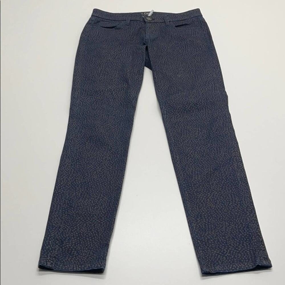 ANN TAYLOR LOFT Womens 26 Skinny Blue Gold Pant